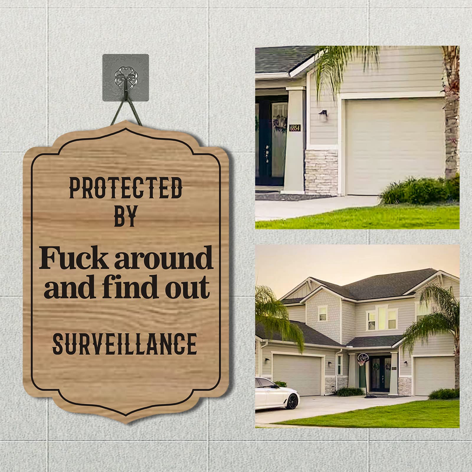 2PCS Yard Signs - Durable 'Fuck Around and Find Out' Home Security Signs for Outdoor Protection | Perfect for Front Yard, Driveway & Property Security