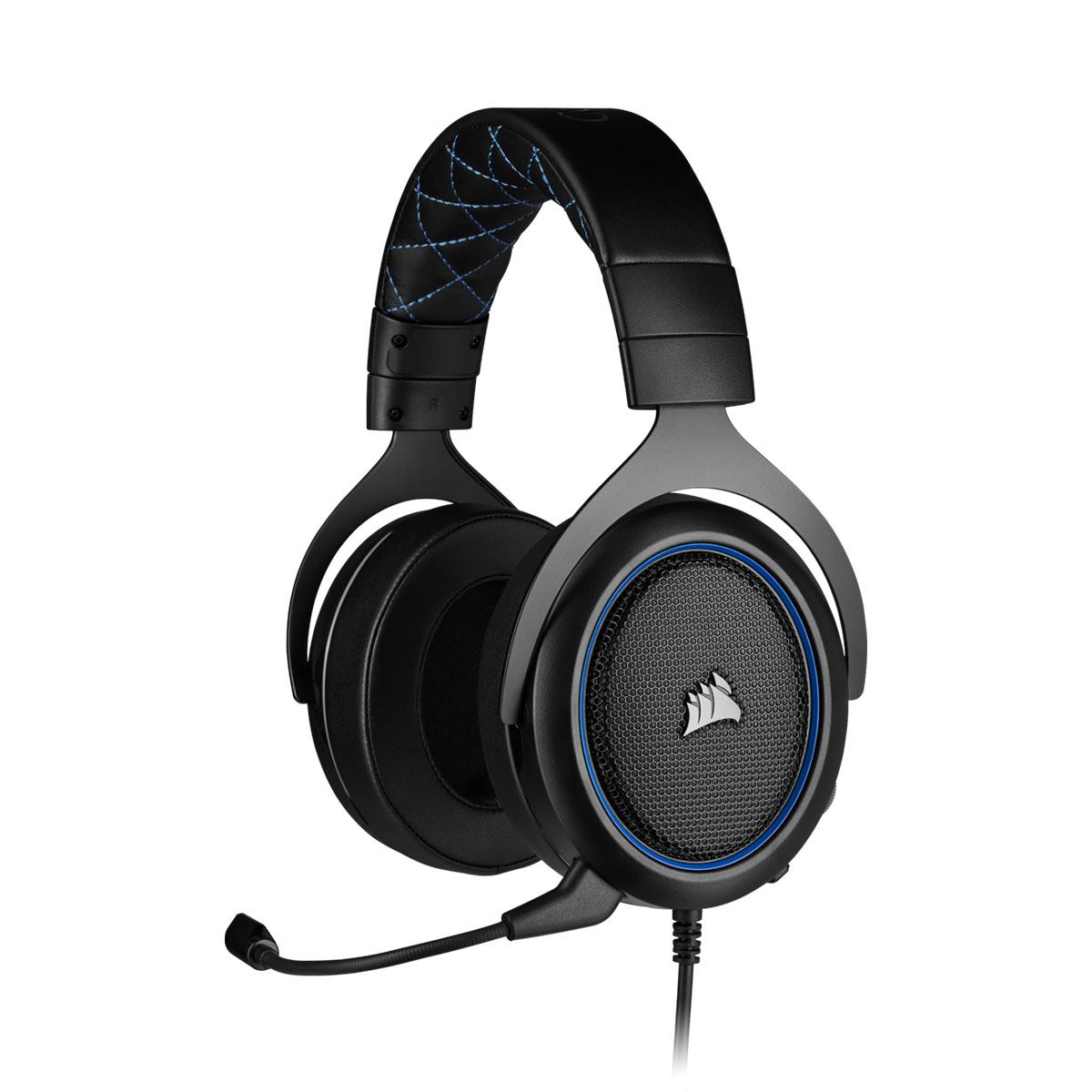 Corsair HS50 Pro Wired Gaming Headset with Memory Foam Earcups - Blue | PC, PS4, Xbox One, Nintendo Switch | Immersive Sound for Competitive Gaming & Streaming