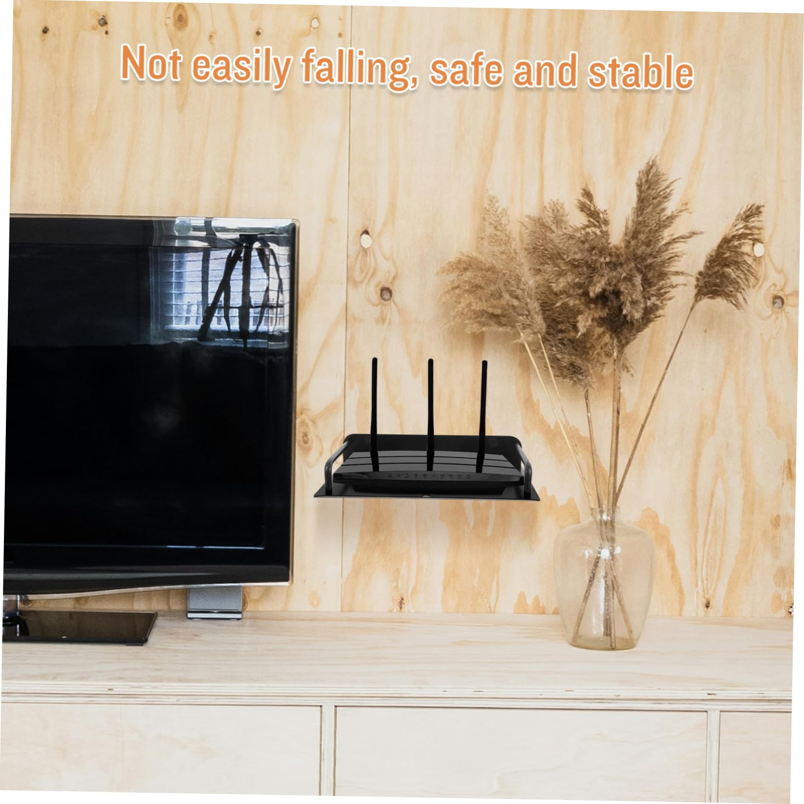 NUOBESTY 3-Pack Wall Mount Bracket Set for Router, Projector & Security Camera - Heavy Duty Metal Shelf Organizer for Home Office Network Setup & Entertainment System Installation