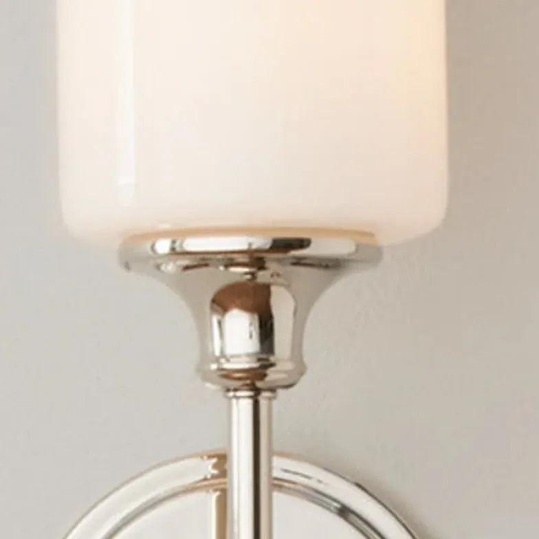 Frosted Glass Bathroom Wall Sconce Plug-in Light Fixture - Elegant Vanity Lighting for Powder Room, Spa & Bedroom Decor