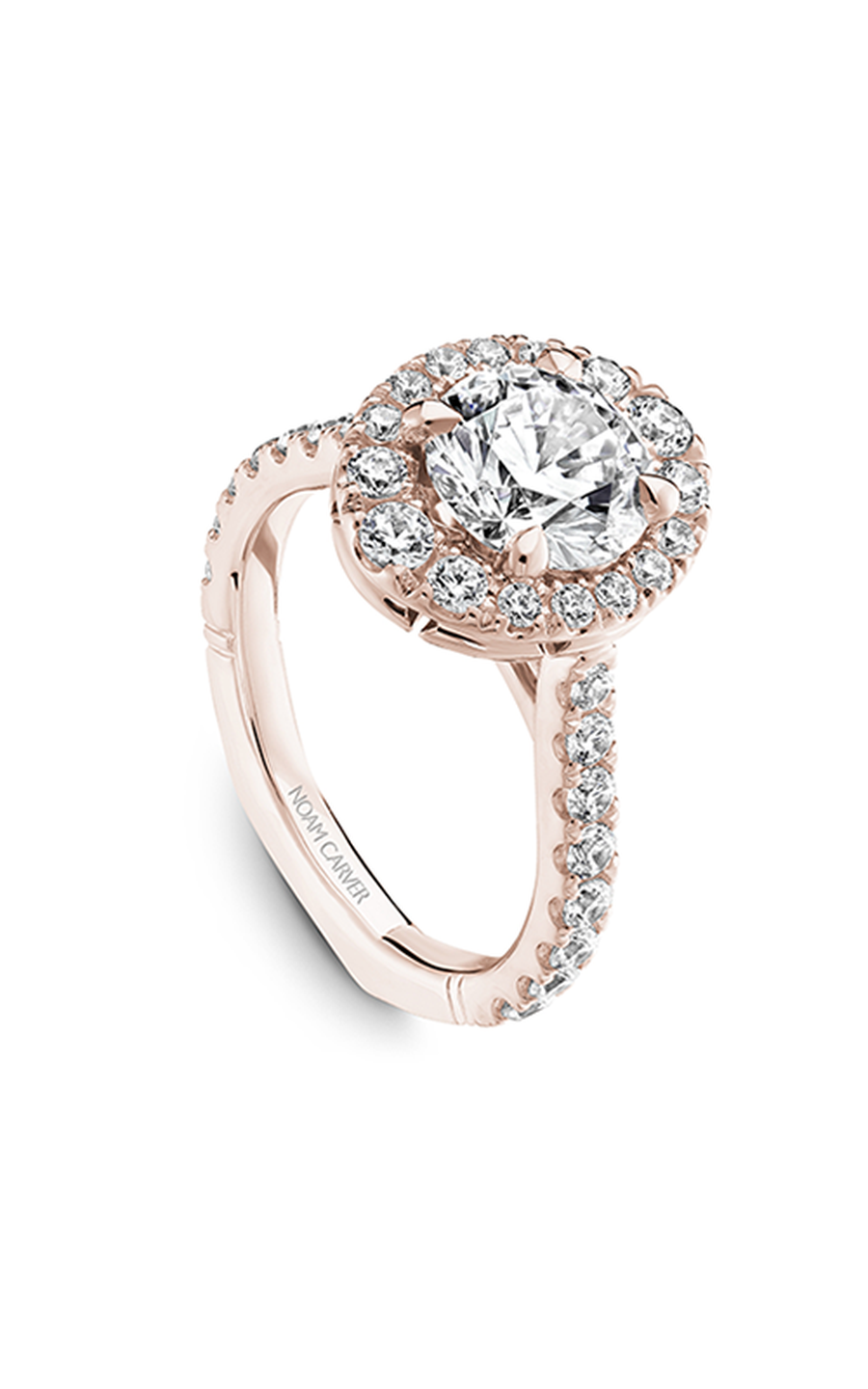 Noam Carver Atelier A026 01RA Diamond Engagement Ring - 14K White Gold Vintage Bridal Ring for Proposal & Wedding Jewelry Gift