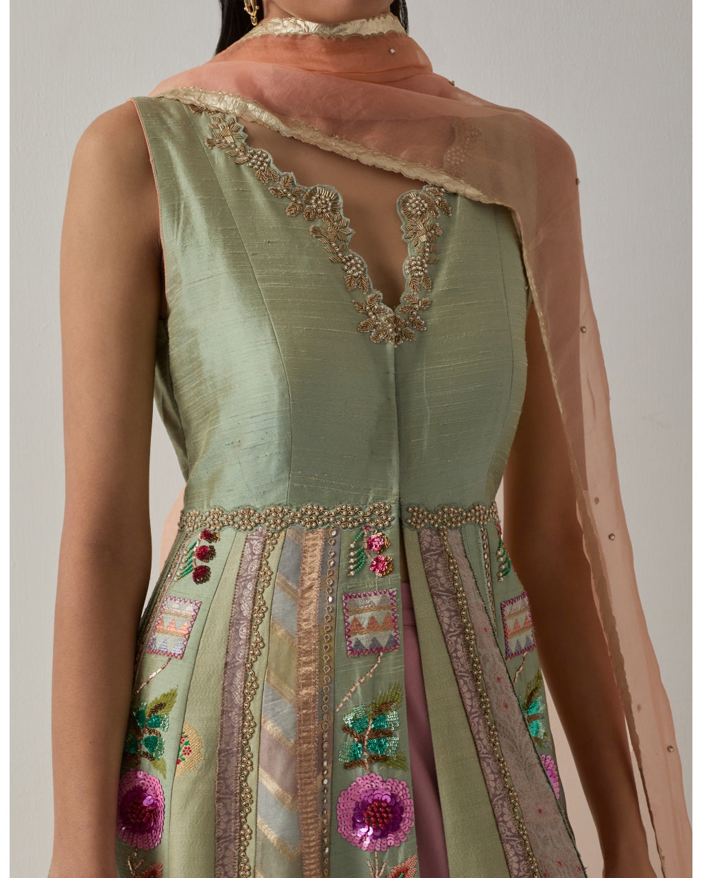 Stylish Aqua Blue Anarkali Jacket Set for Women - Elegant Ethnic Outfit for Parties, Weddings & Festive Occasions