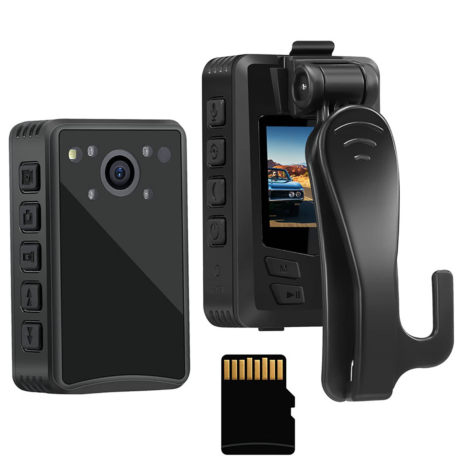 STMKB 1080P HD Video Recorder with Audio, 128GB Memory Card, Motion Detection & GPS Positioning, Loop Recording & Photo Capture - Ideal for Home Security, Car Dash Cam, and Outdoor Surveillance