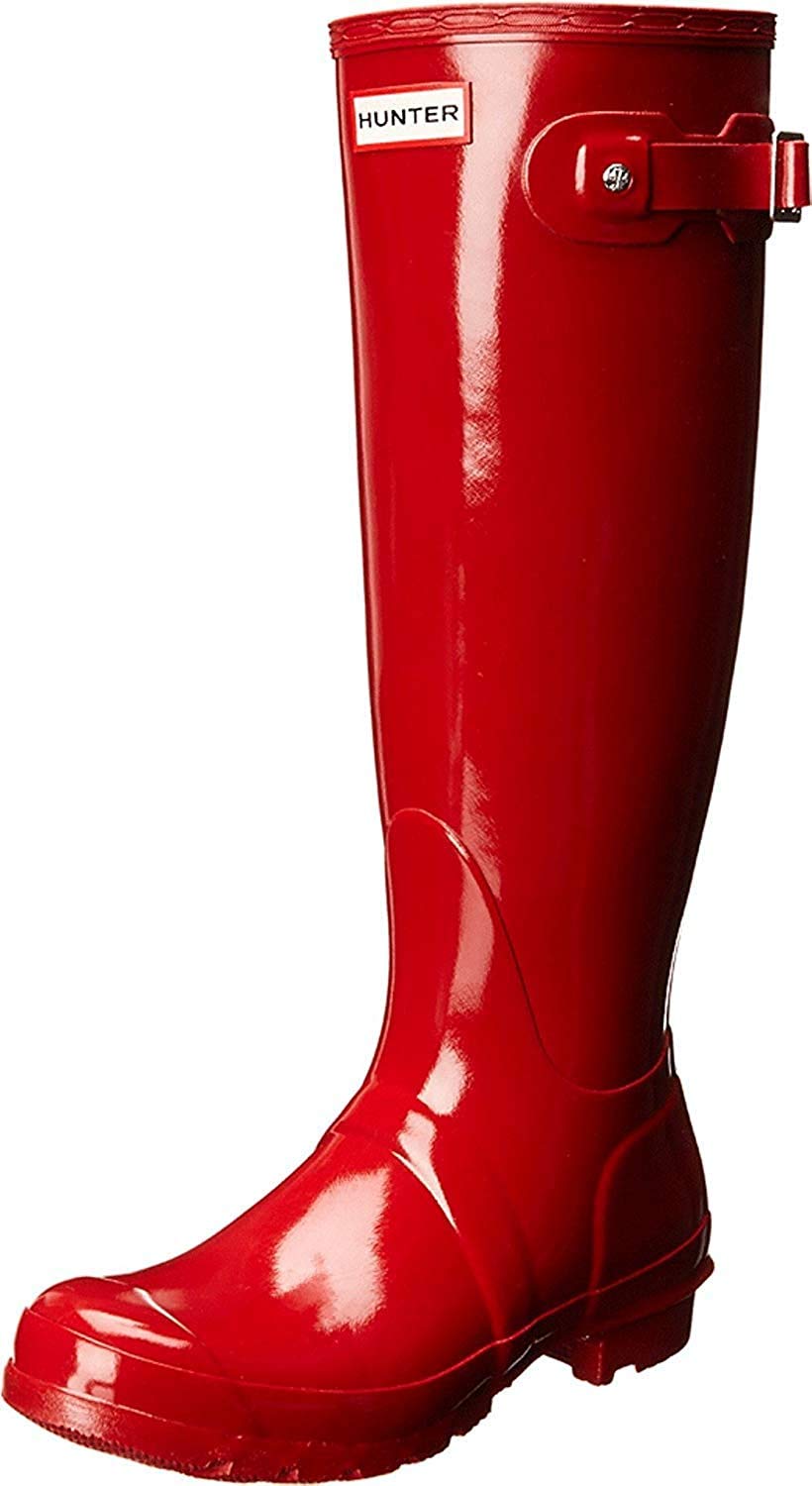 Hunter Women's Original Tall Winter Rain Festival Snow Wellington Boots - Military Red | Waterproof Rubber Boots for Women | Perfect for Rainy Days, Snow, and Outdoor Festivals