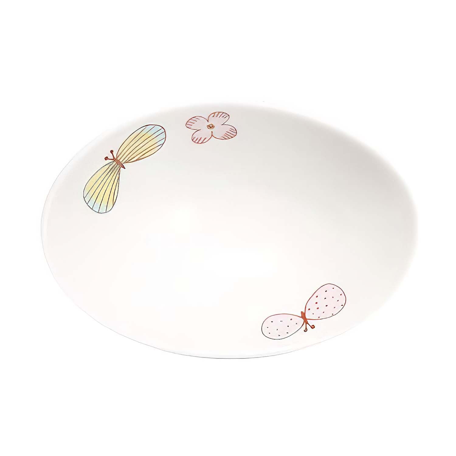 Harekutani Porcelain Butterfly Small Bowl - Elegant Japanese Tea Cup for Matcha, Dessert & Sushi | Perfect for Tea Ceremonies, Asian Dining & Home Decor