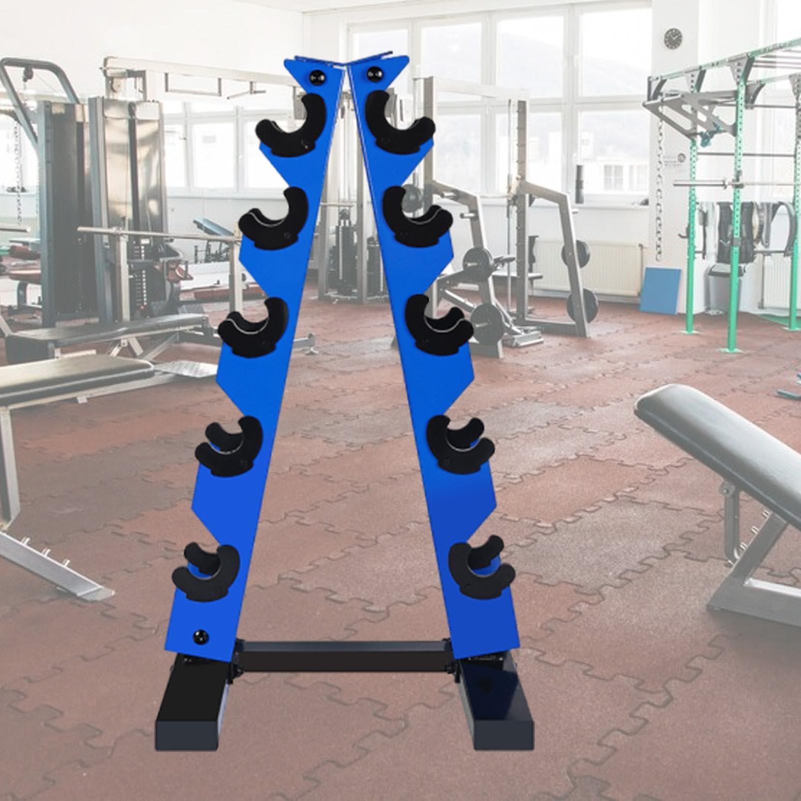 Heavy Duty 5-Tier Dumbbell Rack Stand - Weight Holder Storage Organizer for Strength Training, Home Gym & Fitness Equipment - Perfect for Garage, Basement, and Workout Room Organization