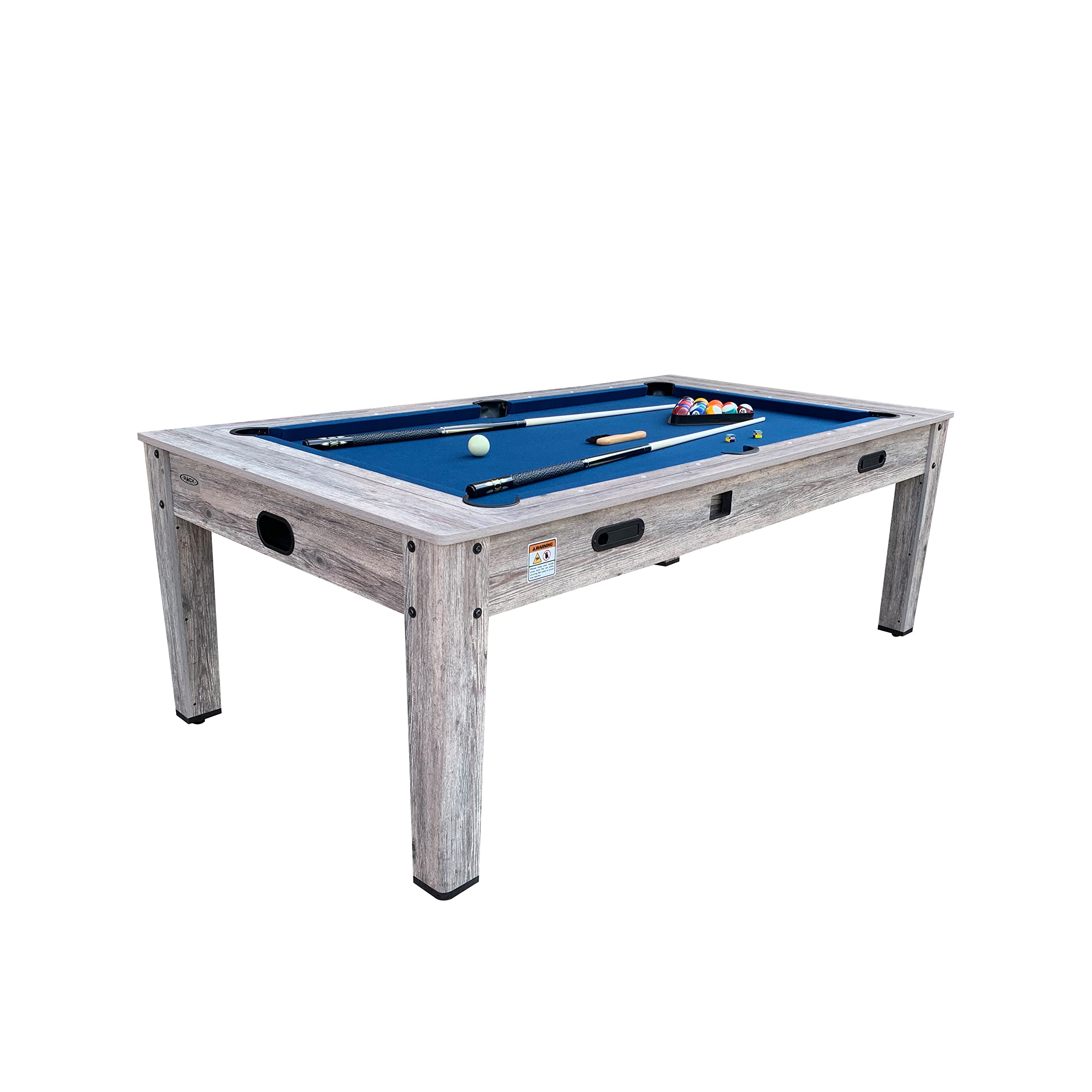 RACK Luxor 7.5-Foot 4-in-1 Multi-Game Swivel Billiard/Pool Table for Home, Game Room, and Entertainment Spaces