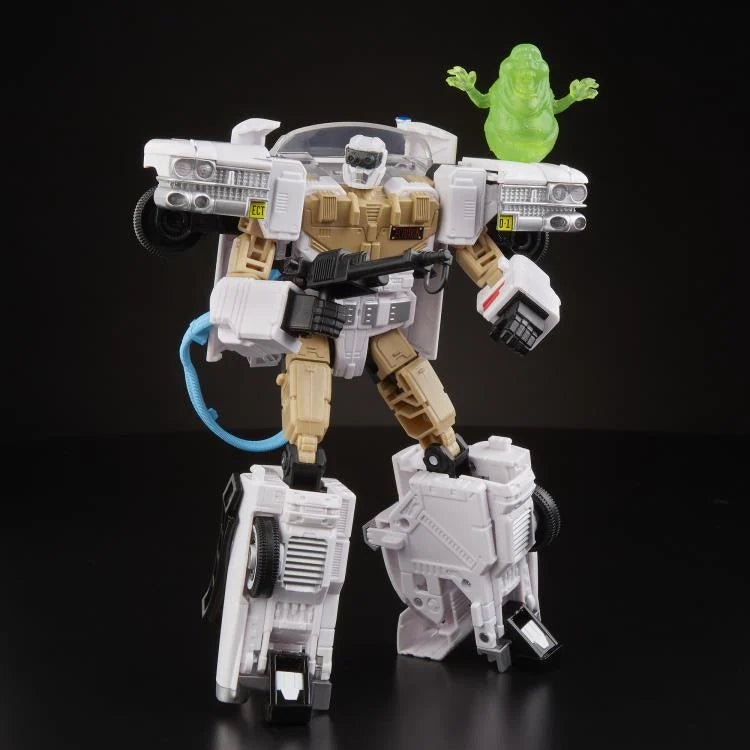 Ghostbusters x Transformers Ectotron Ecto-1 Action Figure - Collectible Toy for Fans, Perfect for Display & Play - Great Gift for Movie Lovers & Transformers Collectors