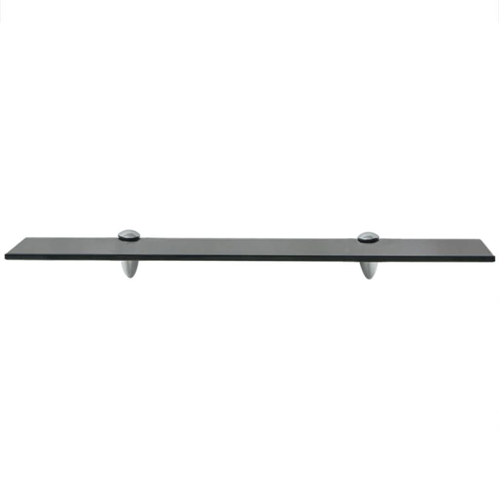 2 Pack Black Glass Floating Shelves 23.6