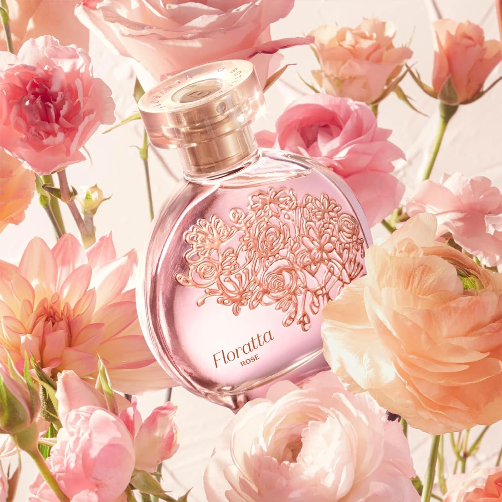 O Boticário Floratta Rose Eau de Toilette for Women | 2.5 oz Long-Lasting Floral Rose Perfume | Romantic Date & Evening Wear Fragrance