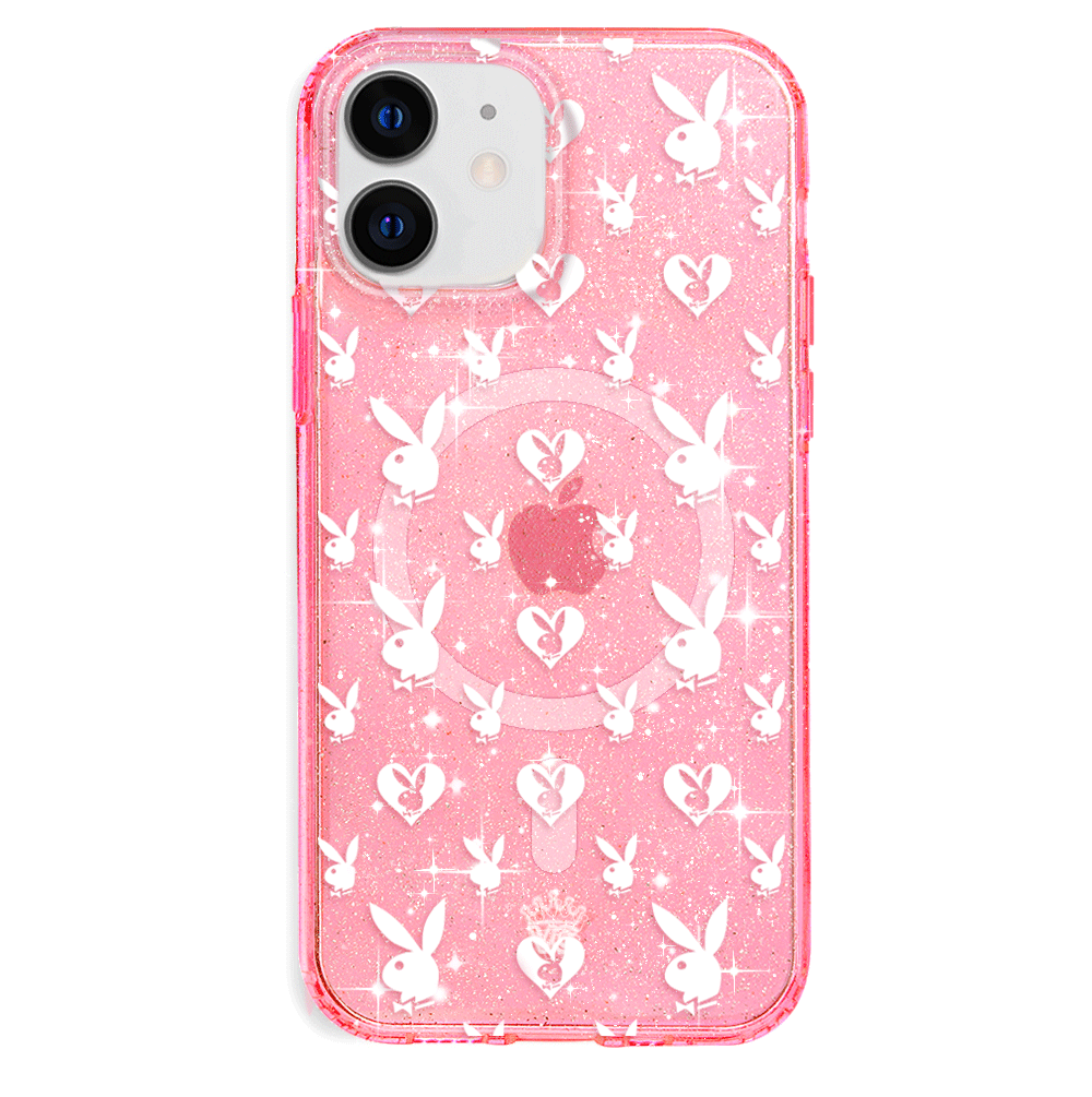 Playboy Pink Bunny Glitter iPhone Case - Cute & Stylish Phone Cover for iPhone 13/14/15 Pro Max - Perfect for Parties, Gifts & Everyday Fashion