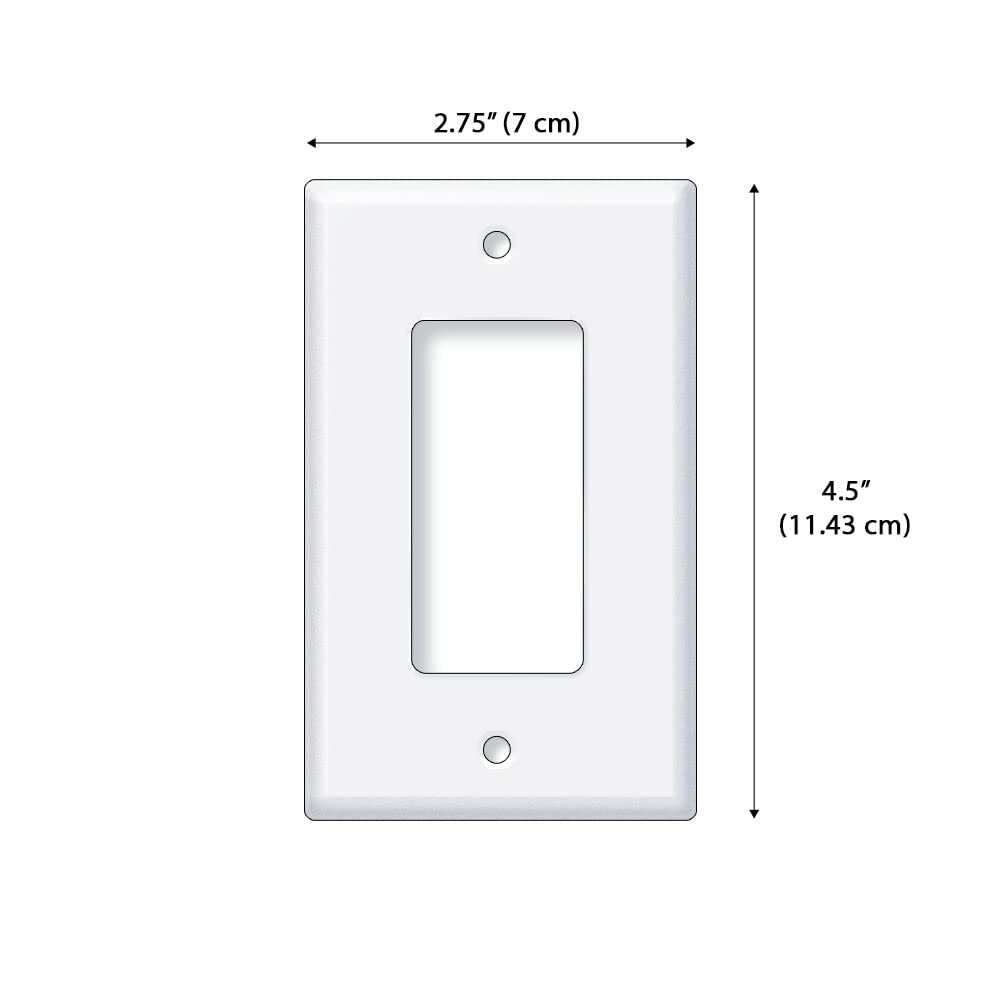 WIRESTER Single Gang Decorator Light Switch Plate Cover - Celestial Sun Moon Stars Design, 2-Piece Set for Bedroom, Nursery & Home Decor
