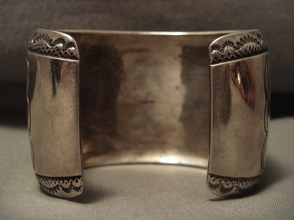 172 Gram Heavy Vintage Navajo Turquoise Native American Silver Bracelet - Authentic Old Southwest Jewelry for Women, Boho Fashion & Gift Giving