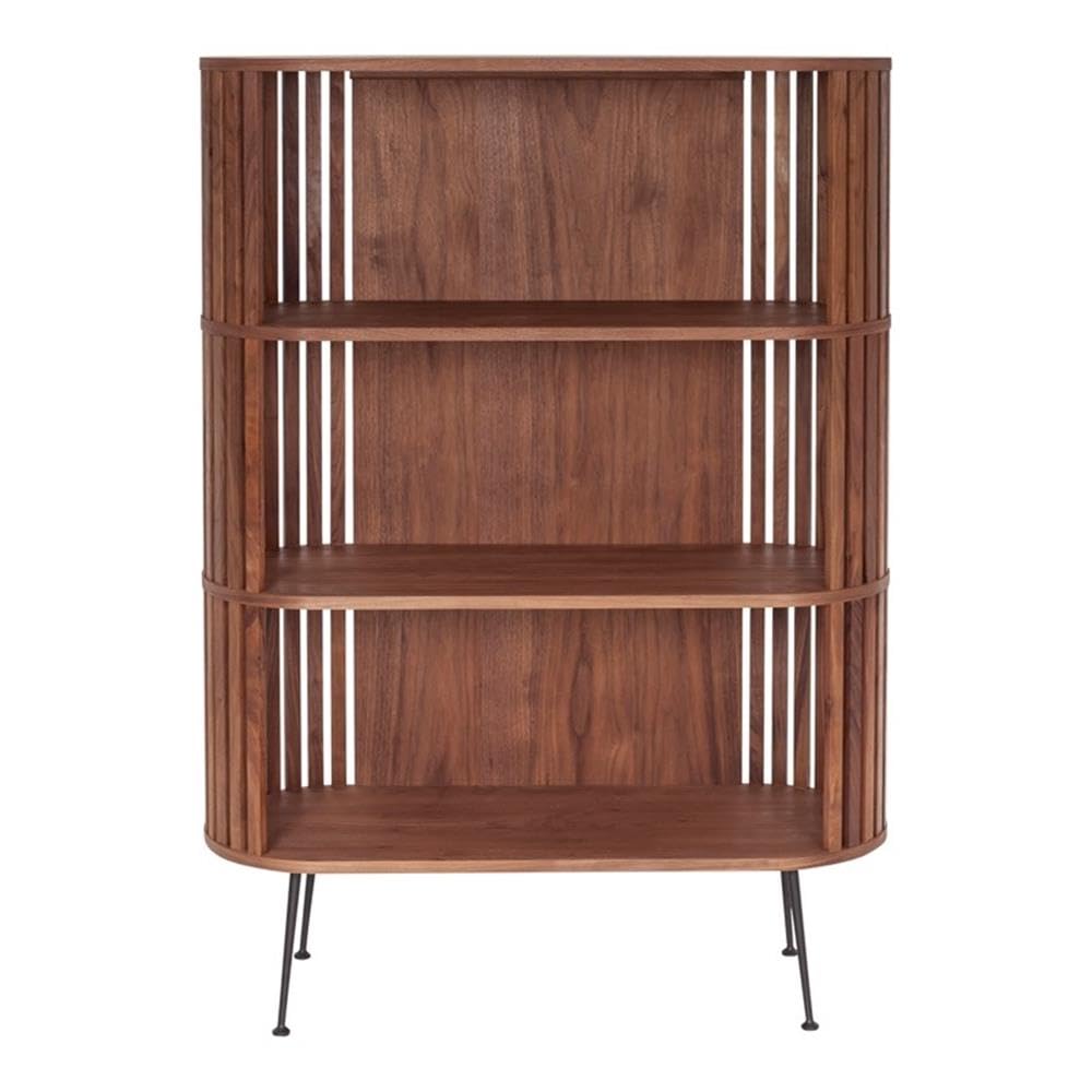 Moe's Home Collection Henrich Bookshelf - Modern Wooden Bookcase for Living Room, Office & Study - Stylish Storage Shelf for Books, Decor & Essentials