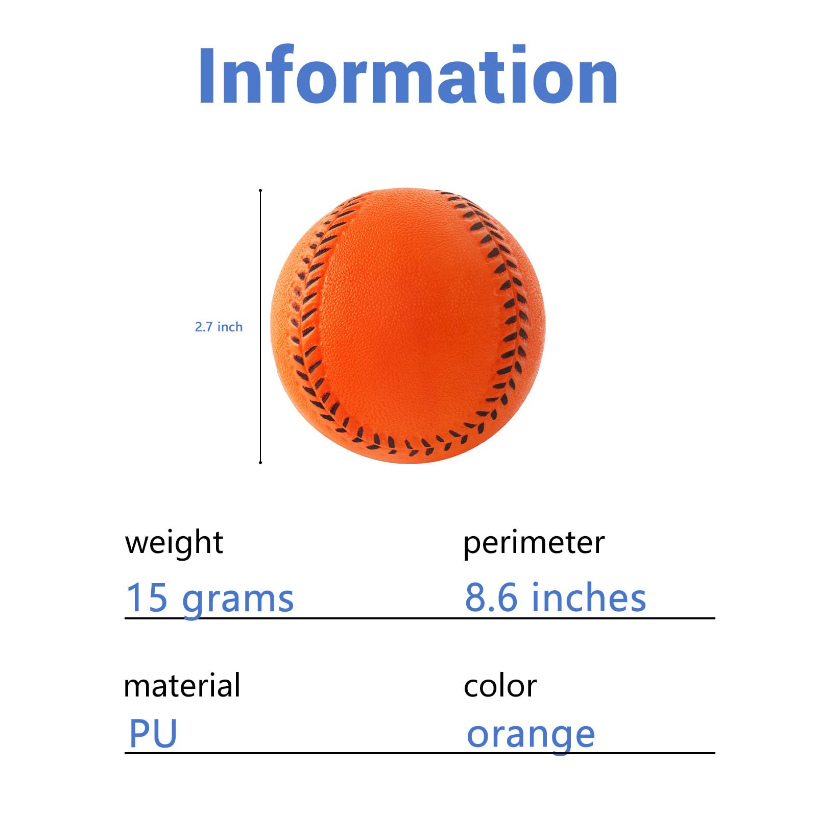 12 Pack Soft Foam Baseballs for Kids - Safe Training Baseballs for Throwing, Catching & Batting Practice | Regulation Size | Perfect for Backyard Games, T-Ball Practice & Indoor/Outdoor Sports Activities