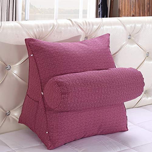 Adjustable Wedge Triangle Pillow for Back Support - Sofa, Bed, Office Chair Cushion - Carmine Throw Pillow for Comfort & Posture Relief - Perfect for Reading, Relaxing & Pain Relief