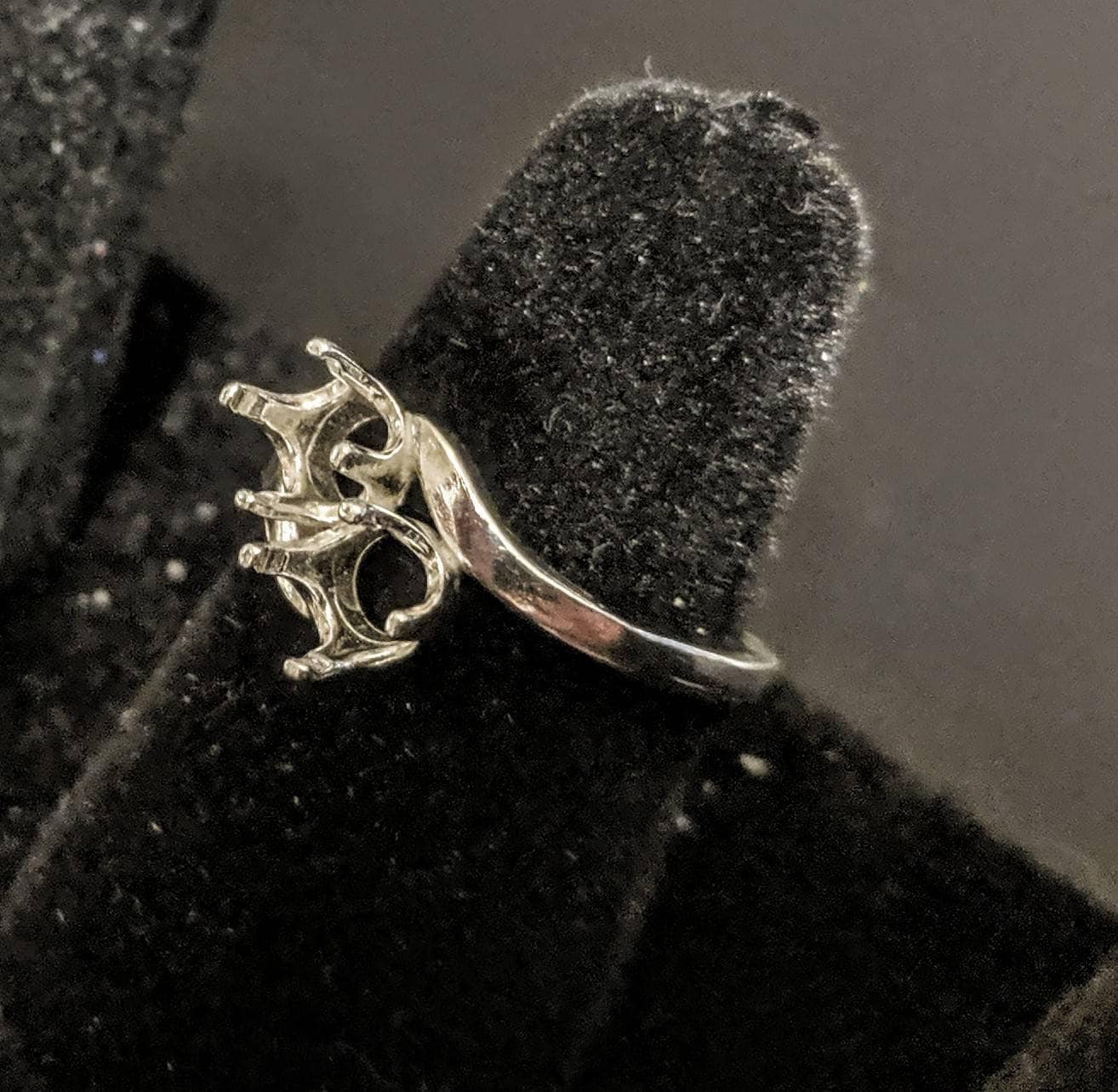 Solid Sterling Silver or 14kt Gold 4-6mm Round Two Stone Pre-Notched Blank Ring Shank Setting - Size 6-8 (163-283/143-283) - Perfect for Jewelry Making, Engagement Rings & Wedding Bands