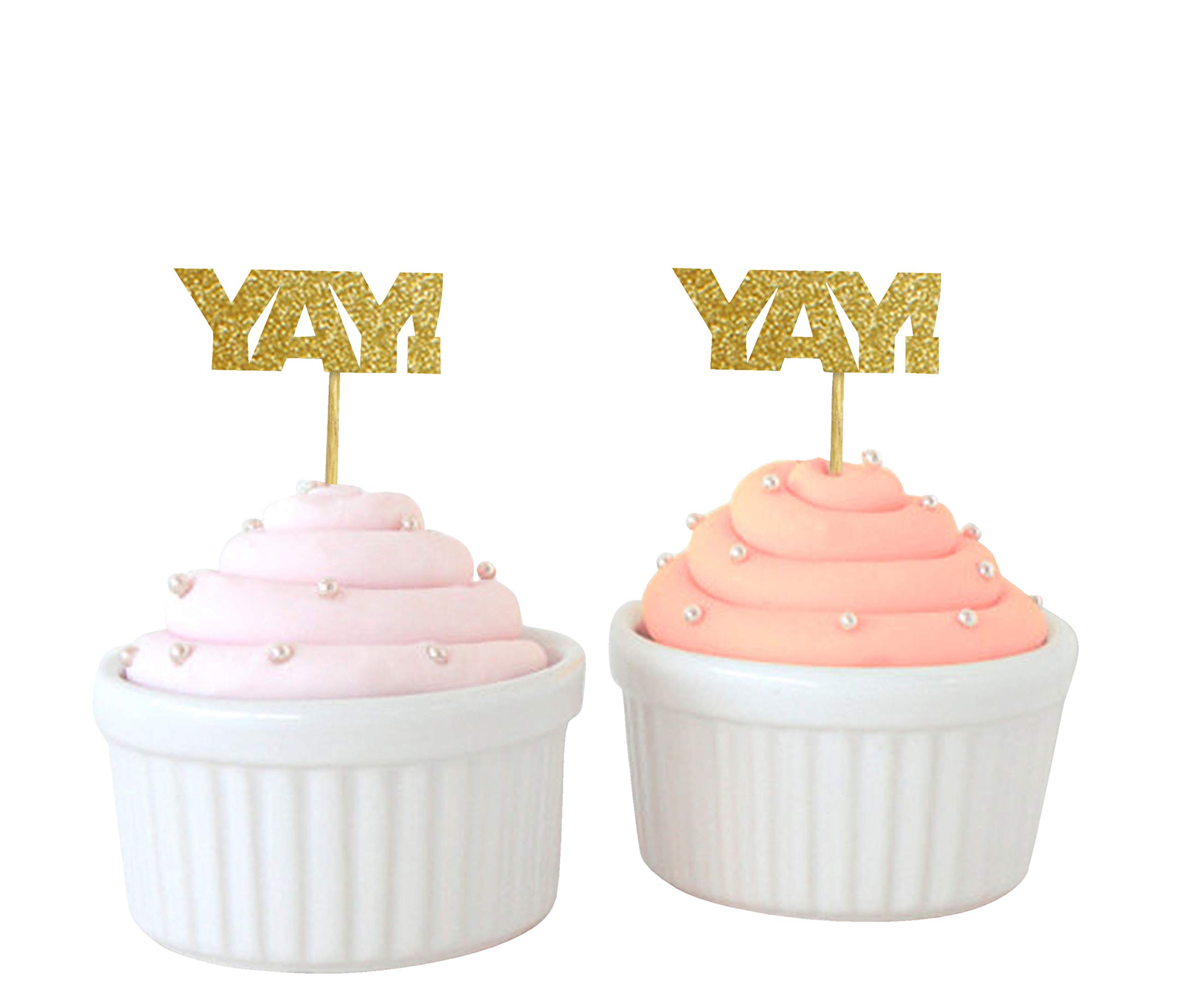 40pcs Happy Birthday Cupcake Toppers for Wedding, Graduation, Baby Shower Party Decorations - Fun Dessert Decor for Celebrations & Special Events