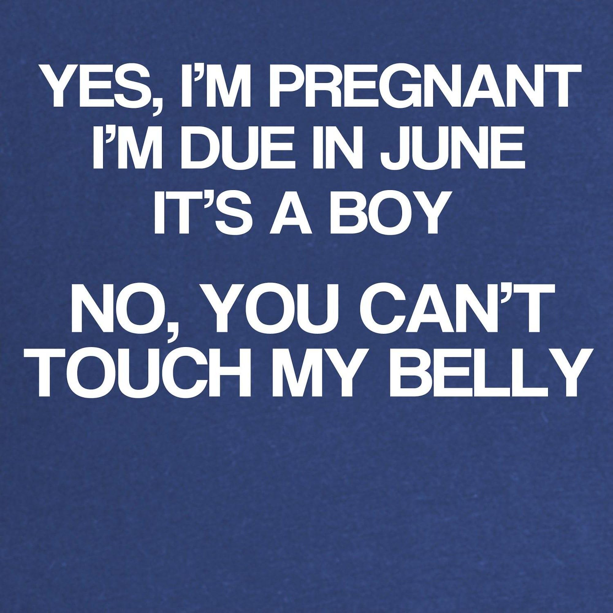 Funny Maternity T-Shirt for Women - June Baby Boy Design with Ruched Sides | Comfortable Pregnancy Tee for Expecting Moms, Baby Showers & Gender Reveal Parties