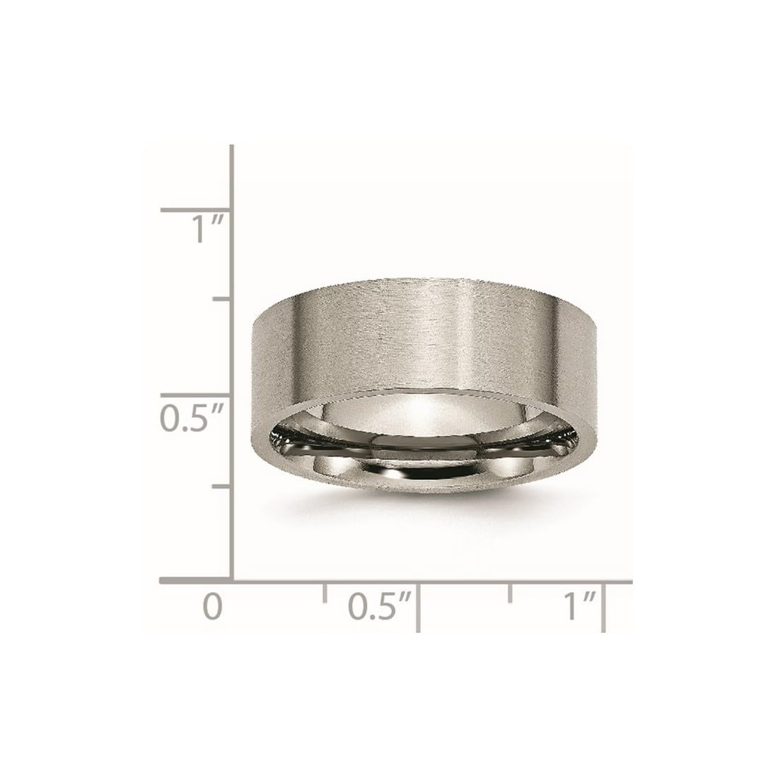 Titanium Flat Band Brushed 8mm Wedding Ring for Women & Men - Durable & Comfortable Unisex Wedding Band for Everyday Wear, Anniversary, Engagement, and Special Occasions