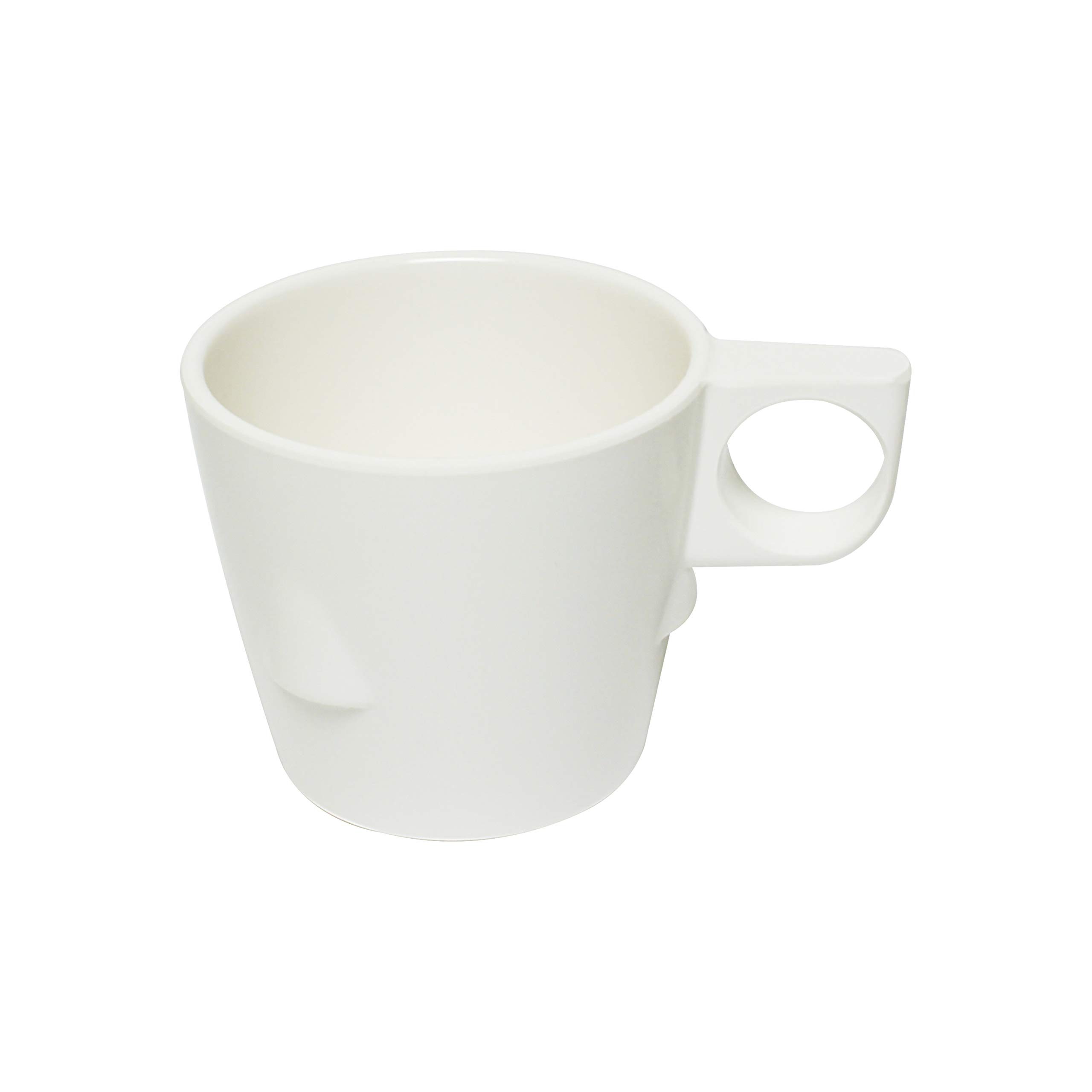 Milestone Ivory Melamine Dinnerware Collection - 3.25 Inch 7 oz Stacking Cups (Set of 12) - Durable & Lightweight for Outdoor Dining, Picnics, Camping, and Everyday Use