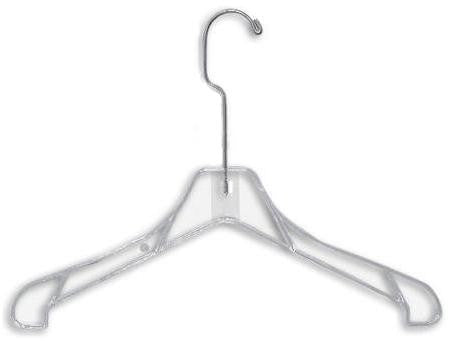 Premium Heavyweight Clear Coat Hanger with Extra Long Hook - Durable Closet Organizer for Coats, Jackets & Robes - Ideal for Home, Office & Retail Store Display