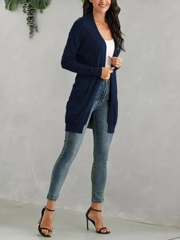 Long Knitted Cardigan Sweater for Women - Cozy Oversized Open Front Wrap - Perfect for Fall, Winter & Layering Outfits