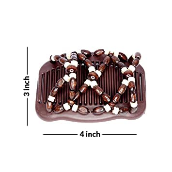 KAVIN Double-Sided Hair Comb Clip Bun Maker - Hair Styling Tool for Women & Girls - Multi-Color (M4) - Perfect for Updos, Ponytails & Everyday Hairstyles
