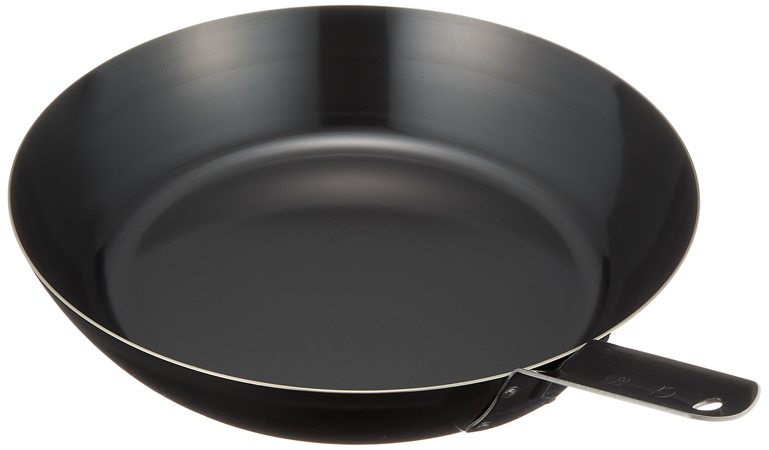 Endoshoji TKG Premium 12.6 Inch Iron Frying Pan - 32cm Heavy Duty Skillet with 2.5 Inch Depth, 5.3 Inch Ergonomic Handle & 2.3mm Thick Plate - Perfect for Searing, Stir-Frying & Home Cooking