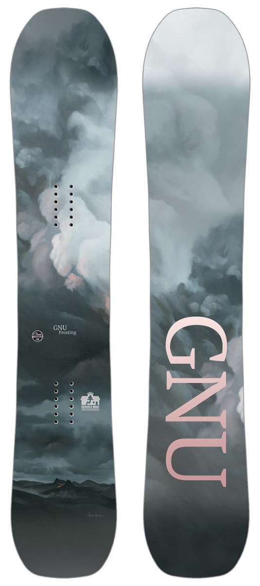 GNU Women's Frosting Snowboard 2024 - All-Mountain Freestyle Snowboard for Women | Perfect for Powder, Park & Freeride | Best Gift for Female Snowboarders