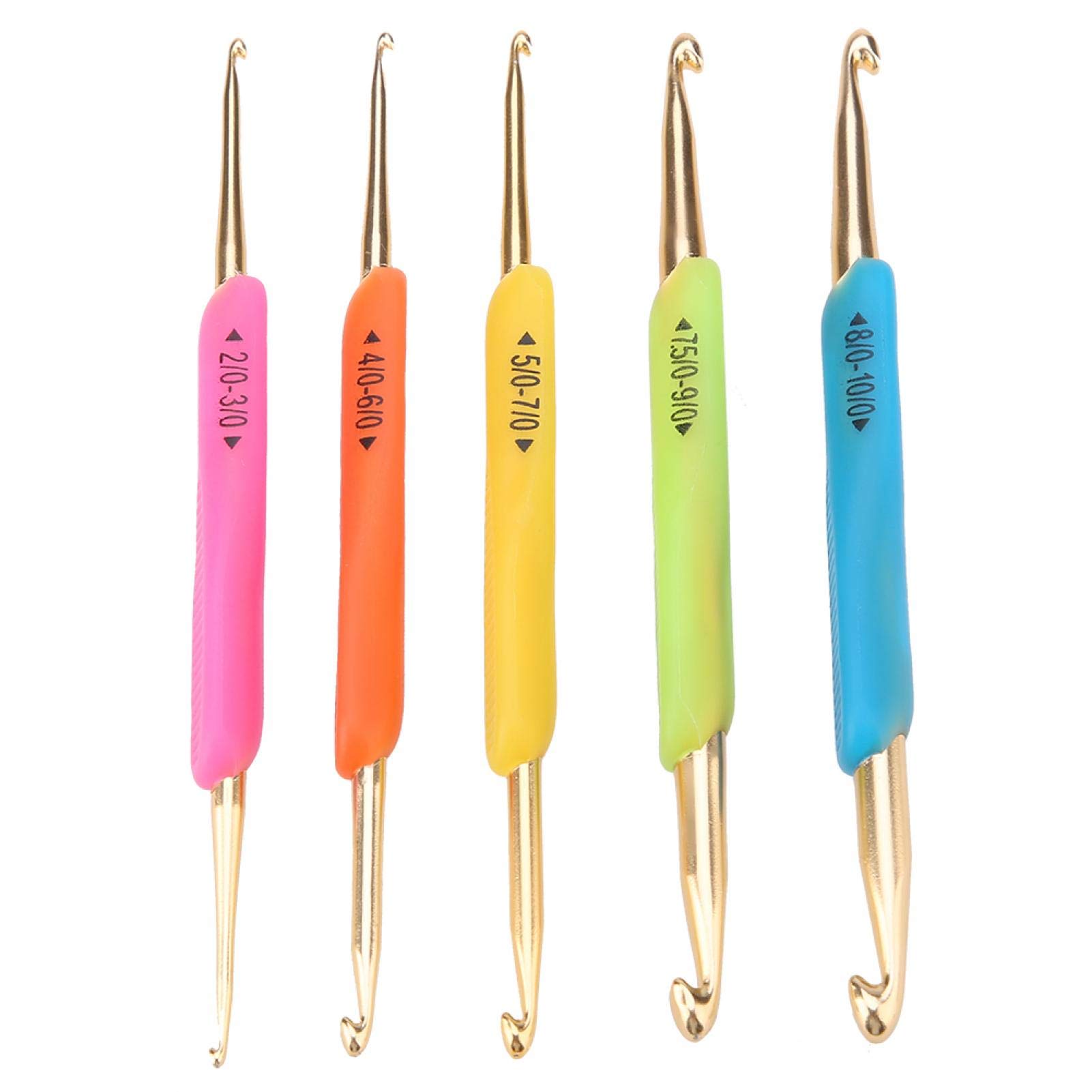 Premium Crochet Hooks Set with TPR Soft Rubber Handle - 12 Sizes Aluminum Knitting Needles for Yarn Crafts - Ergonomic Double Hook Crochet Kit for Beginners & Experts - Perfect for DIY Scarves, Blankets, Hats & Amigurumi Projects