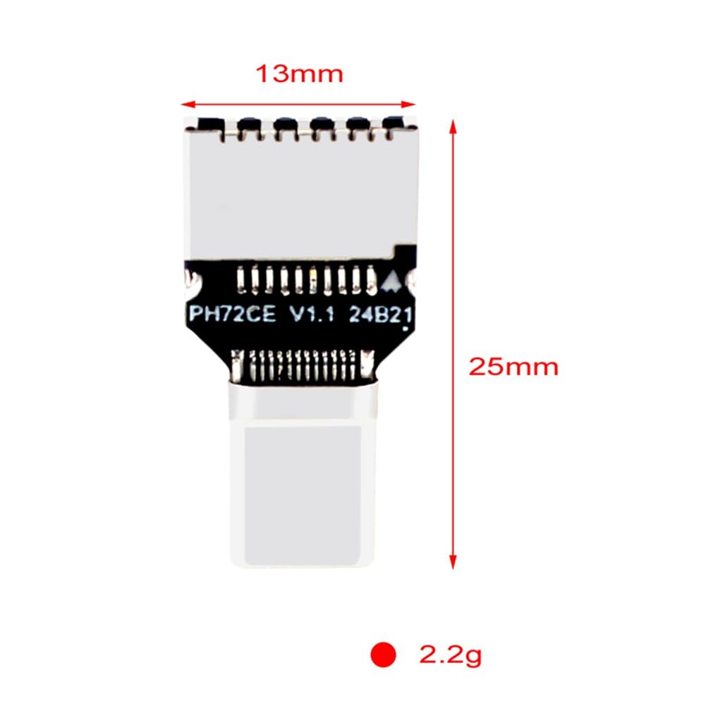 USB 3.2 Type-C Male to Type-E Female Adapter 20Gbps - Front Panel Computer Case Motherboard Expansion Connector - Perfect for PC Builds & Motherboard Upgrades