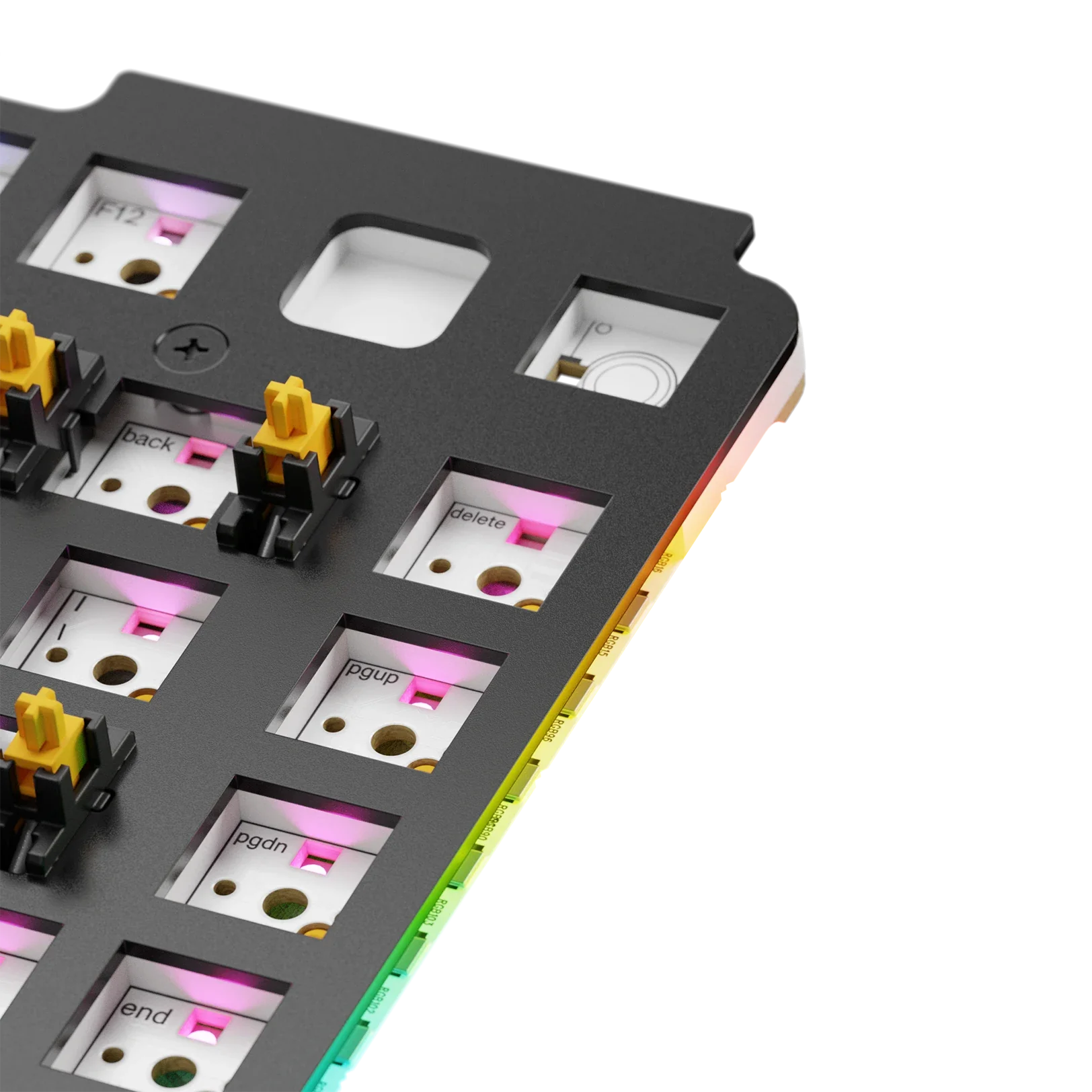 GMMK 3 75% ANSI Aluminum Switch Plate - Black | Mechanical Keyboard Upgrade for Gaming & Typing | Compatible with Custom Keyboard Builds
