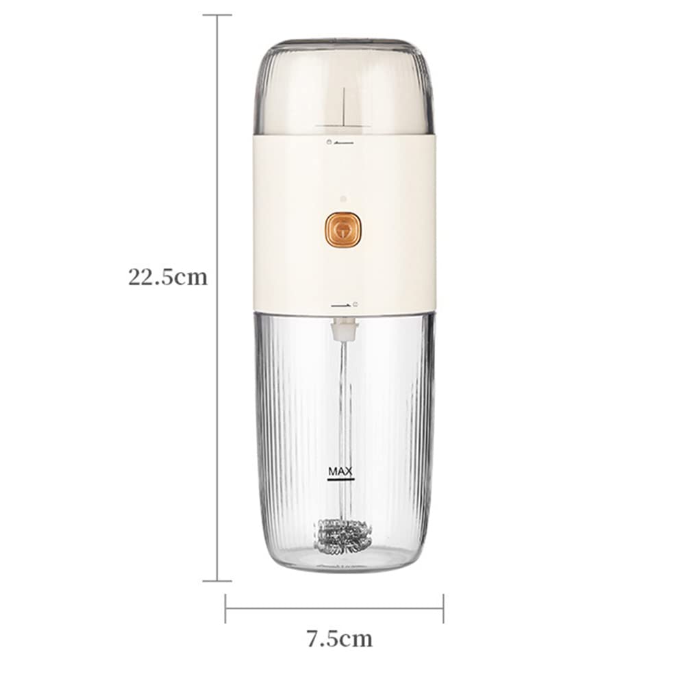 Premium Electric Coffee Grinder & Milk Frother 2-in-1 - Portable USB Rechargeable Multifunction Coffee Maker with Brush for Espresso, Latte, Hot Chocolate - Perfect for Home, Office & Travel (Black)