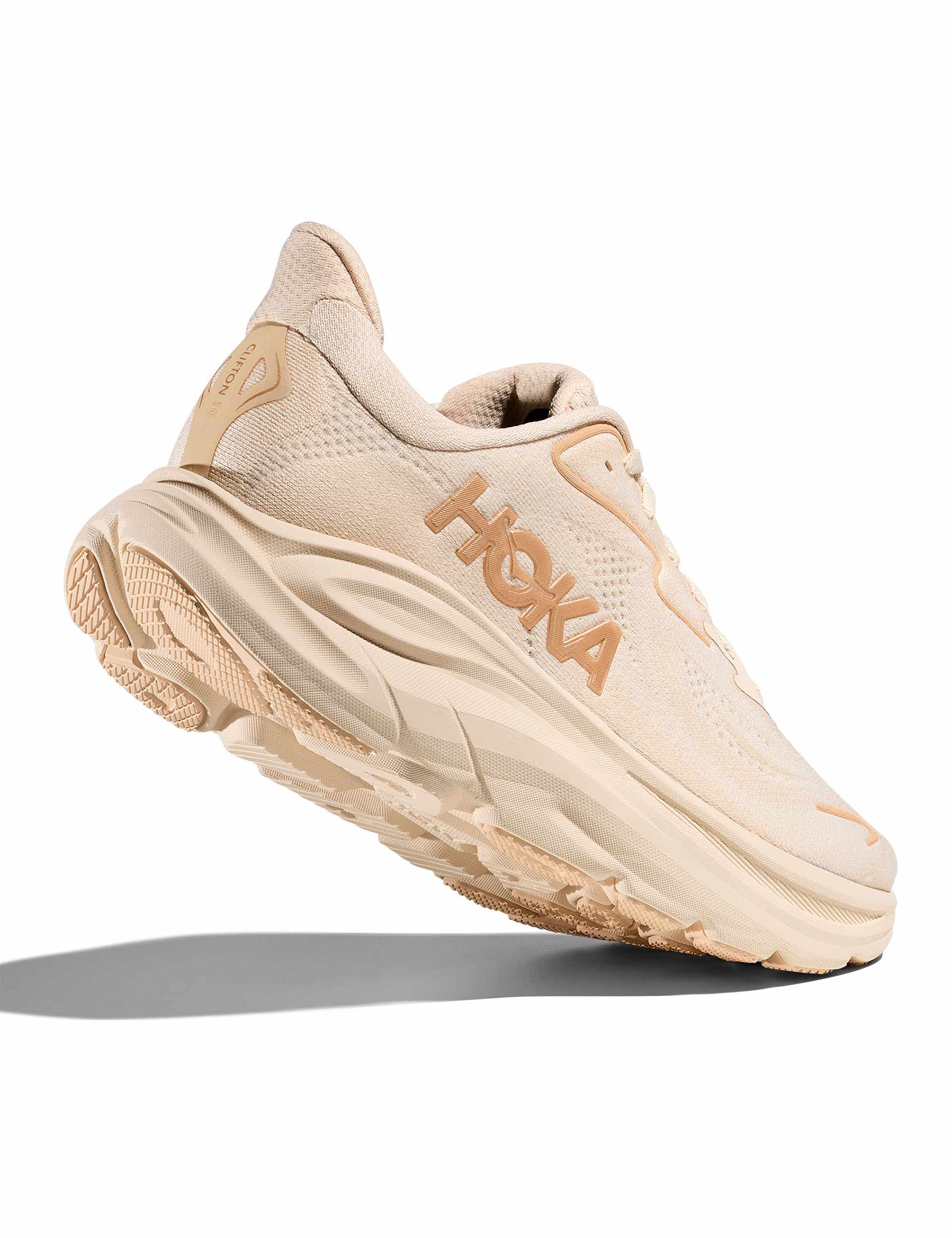 HOKA Clifton 10 Running Shoes for Men & Women - Lightweight Cushioned Sneakers in Vanilla/Birch - Perfect for Road Running, Jogging & Daily Wear