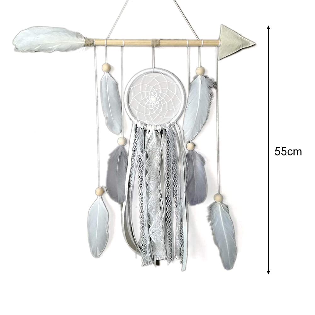 Dream Catcher Bow and Arrow Set - Boho Wall Hanging Decor for Bedroom, Nursery & Photography Props | Native American Inspired Home Decoration for Spiritual Protection & Aesthetic Backdrops