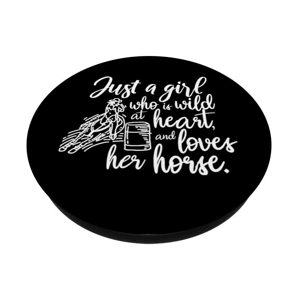 Barrel Racing Wild Heart Horse Lover Cute PopSockets Swappable PopGrip - Perfect for Equestrian Enthusiasts and Horse Riding Accessories