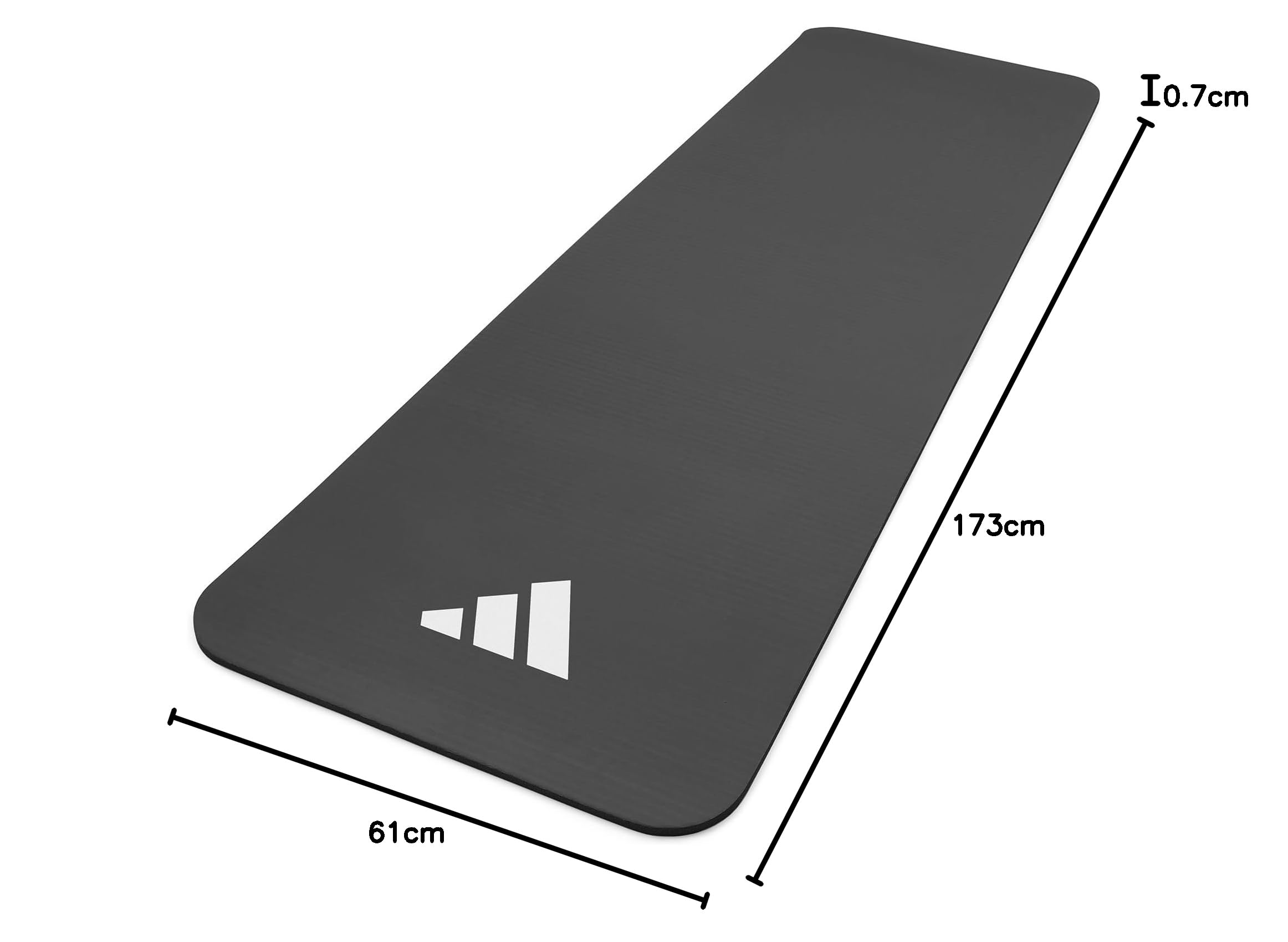 Adidas 7mm Thick Non-Slip Fitness Mat for Yoga, Pilates, Stretching & Home Workouts - Premium Exercise Mat for Women, Home Gym Equipment & Yoga Accessories - Perfect for Home Fitness, Studio Training & Daily Exercise Routines