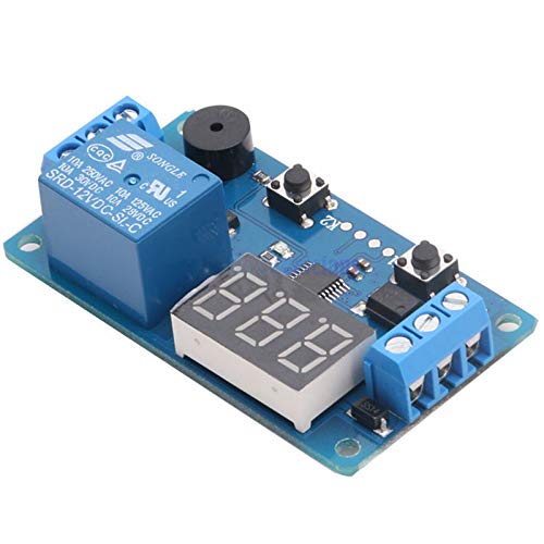 Digital LED Display Time Delay Relay Module Board DC 12V - Programmable Timer Switch for PLC Automation, Car Buzzer & Industrial Control | Perfect for DIY Projects, Home Automation & Electrical Systems
