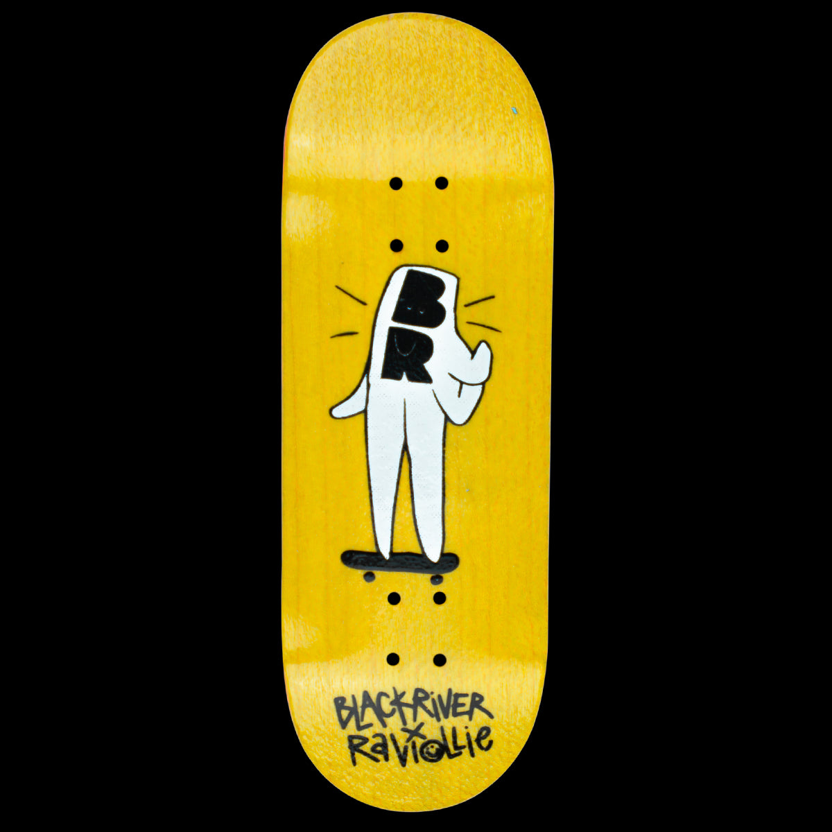 Blackriver Fingerboard Deck - Professional BR Hand Fingerboard Skateboard for Tricks & Stunts - Perfect for Skateboard Enthusiasts & Collectors - Indoor & Outdoor Use