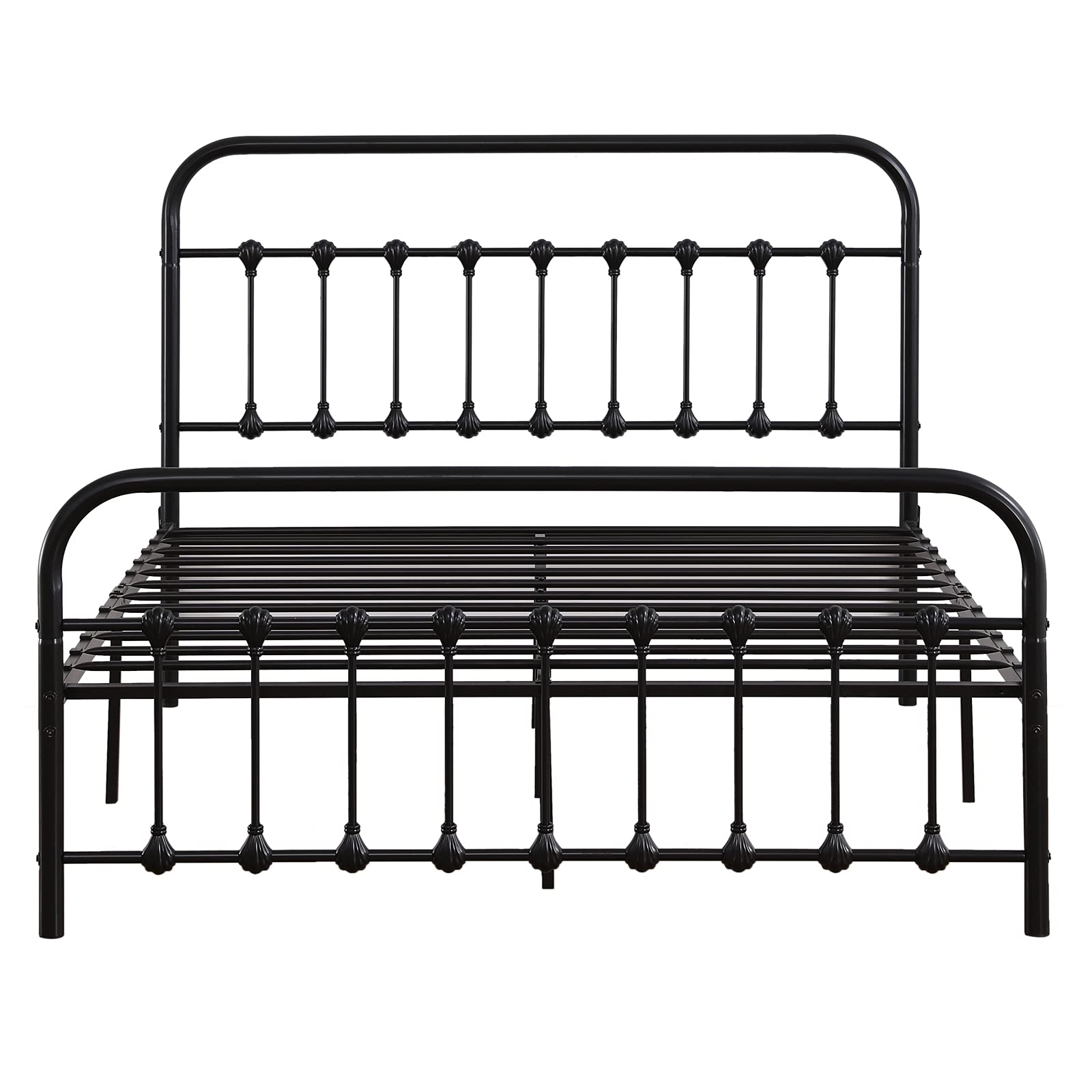 **Full Size Metal Bed Frame with Headboard & Footboard - Sturdy Platform Bed, No Box Spring Needed, Noise-Free Mattress Foundation - Perfect for Bedrooms, Guest Rooms & Dormitories**