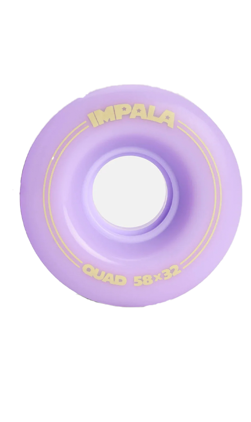 Impala 58mm Pastel Lilac Roller Skating Wheels - 4 Pack Set for Indoor/Outdoor Rink, Park & Trail Skating - Smooth Ride for Artistic & Recreational Skaters