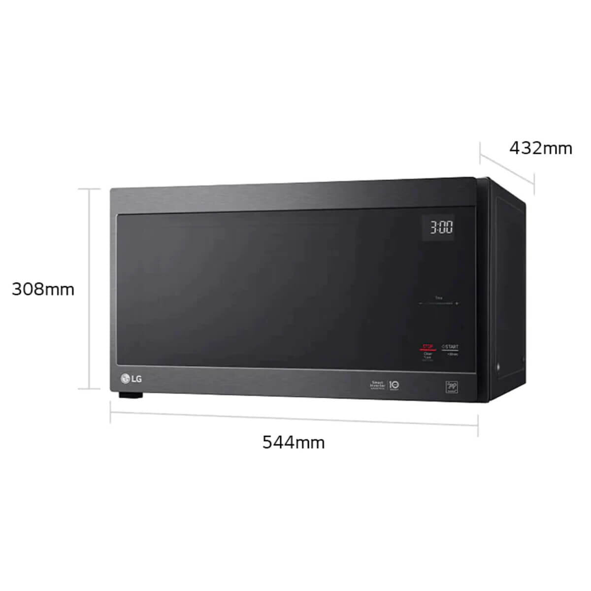 LG 42L NeoChef Smart Inverter Microwave Oven MS4296OMBB - Countertop Microwave with Precise Cooking for Home Kitchen & Office Use
