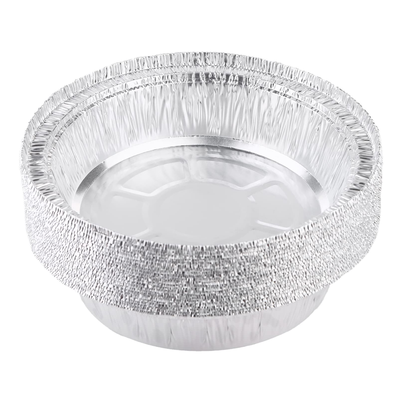 TiaoBug 30-Pack Disposable Aluminum Foil Pans - Round Baking Trays for Oven, Air Fryer, Roasting & Broiling - Heavy Duty Type A Foil Containers (One Size) - Perfect for Meal Prep, Parties & Outdoor BBQ