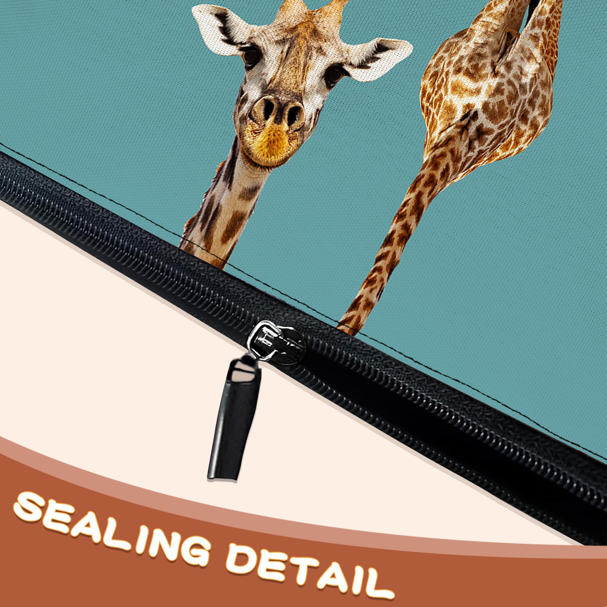 Funny Giraffe Makeup Bag for Women - Travel Cosmetic Organizer for Toiletries