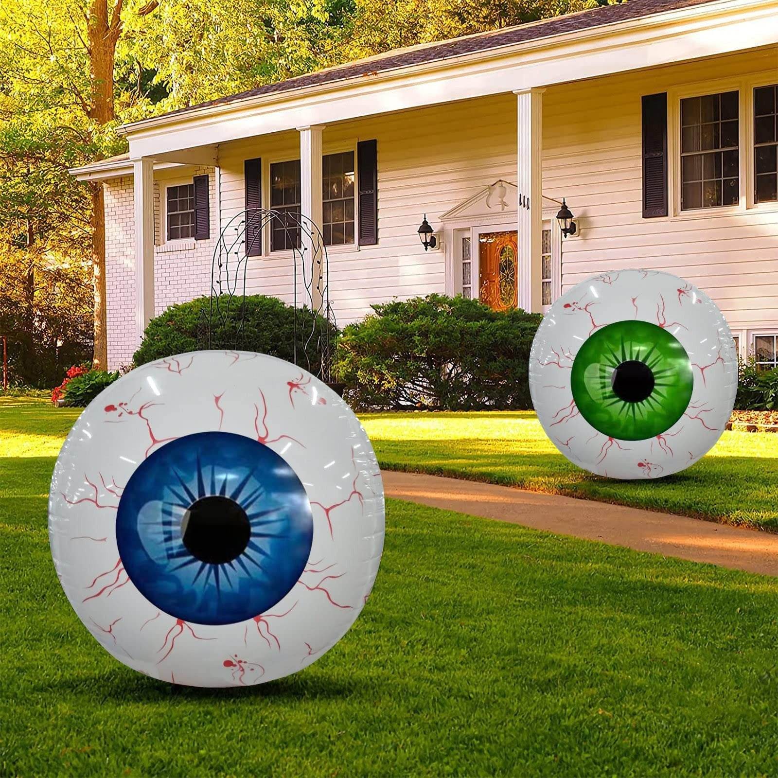 Glow in The Dark Eyeball Balloon - Inflatable Halloween Party Decorations for Spooky Decor, Haunted House, and Themed Events