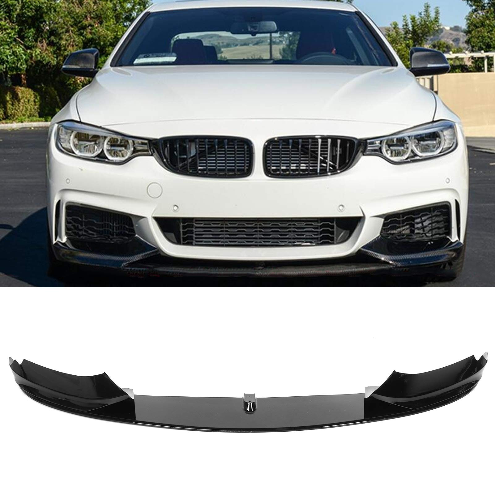 Acouto Front Bumper Lip Spoiler Splitter for BMW 4 Series F32 F36 M Sport (2013-2020) - MP Style Front Bumper Protector | Enhances Aerodynamics & Style for Street & Track Performance