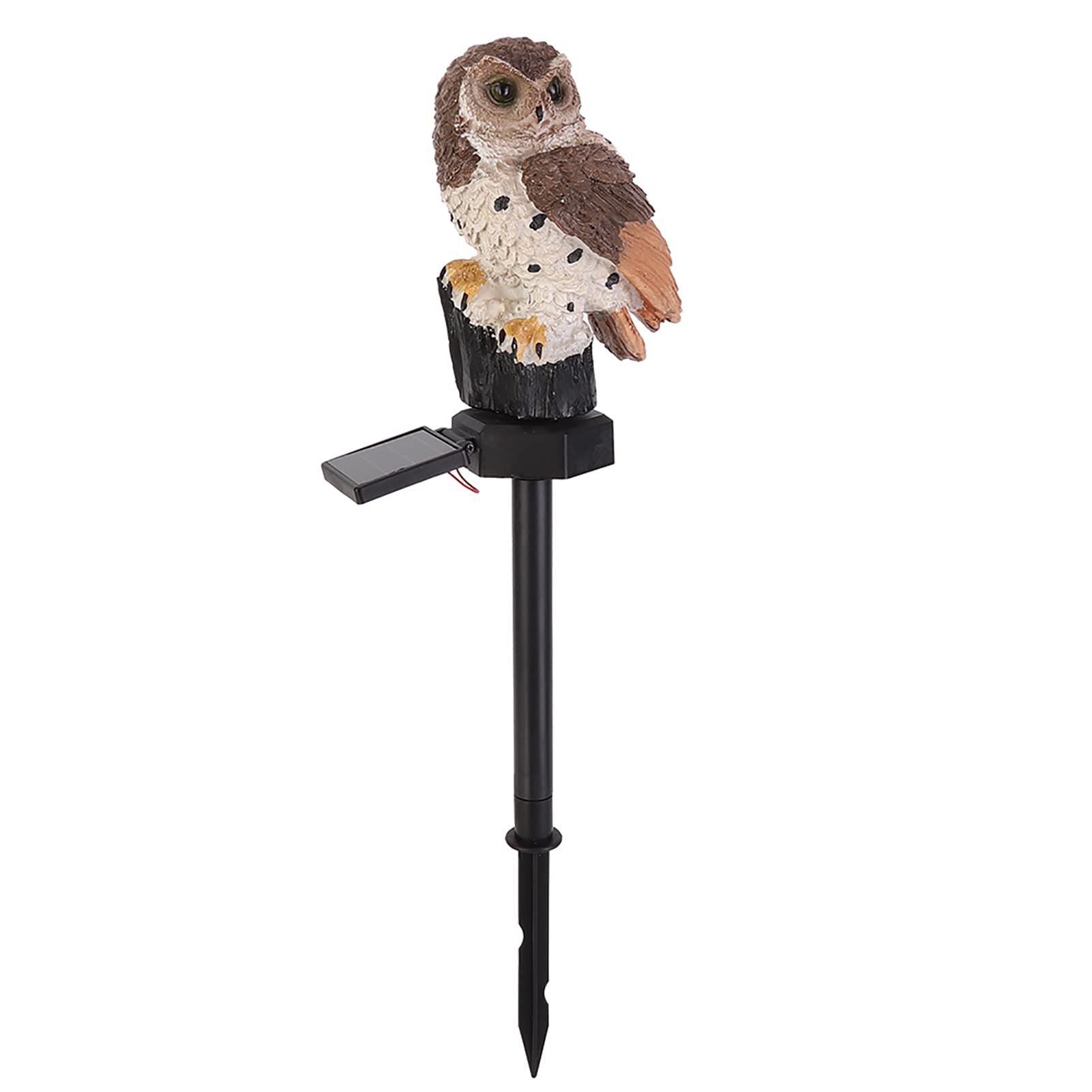 JINDI Solar Lights Outdoor - Owl Shaped Solar Landscape Lighting for Garden, Pathway, Yard & Patio - Warm White Decorative Solar Powered Lights (Brown) | Perfect for Lawn Decor, Walkway Illumination & Backyard Ambience