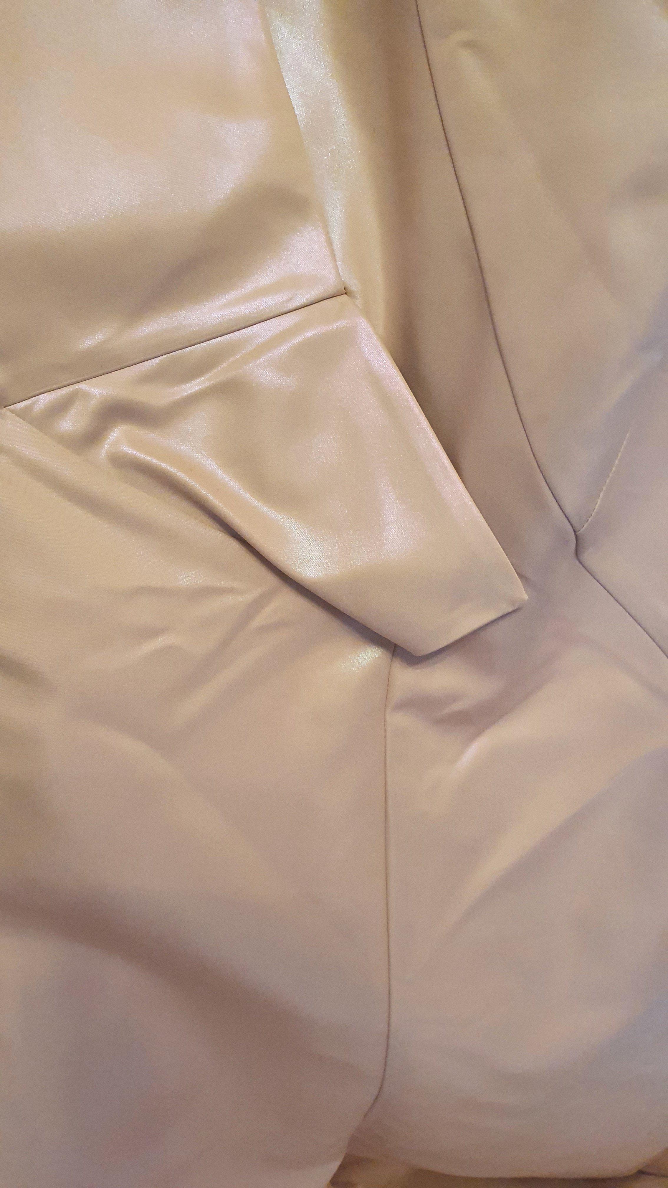 JIL SANDER Pale Pink Silk Blend Fit and Flare Dress Size FR 36 | Elegant Cocktail Party & Wedding Guest Dress