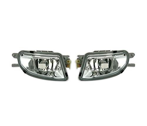 Mercedes-Benz CLK C208 A208 & E Class W210 Fog Lights - VH31 Halogen Front Lamps Pair (2000-2002) | Chrome Fog Running Lights for Improved Night Visibility & Style | Perfect for Off-Road Driving, Foggy Conditions & Urban Commuting